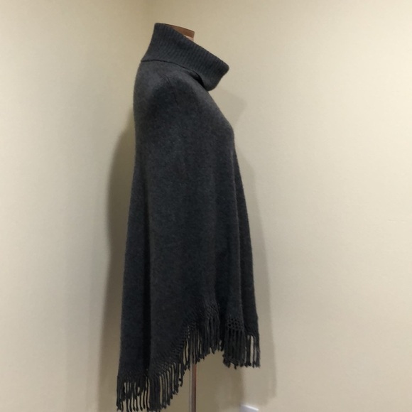 Nordstrom Poncho Sweater One Size Gray Cashmere - Picture 3 of 7